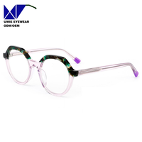 Montura Óptica Poligonal de Acetato OEM Personalizada, Talla 52-22-145, Ligera y Cómoda, para Adultos Unisex, Fabricante Chino