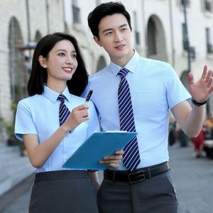 Design Long Sleeves Leisure Occupations Frock Solid Color Shirt Bank Manager Smock Banker Subdue Customize Unisex Knitting - Product Image 3