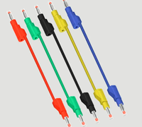 Câble banane en cuivre mâle/femelle de 4 mm avec gaine de sécurité en nylon 10A pour test, insérable et extensible