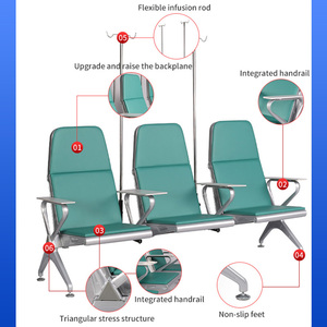 Bekleme odası 3 kişilik bekleme koltuğu <span class=keywords><strong>Iv</strong></span> damla hasta infüzyon sandalye tıp kliniği bekleme sandalyeleri hastane için - Product Image 2
