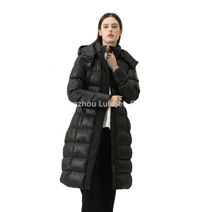 Custom Logo Winter <strong>Women</strong> Long <strong>Coat</strong> Hooded Warm Thick <strong>Black</strong> Down <strong>Parka</strong> Expediton Down Jacket for <strong>Women</strong> - Product Image 2