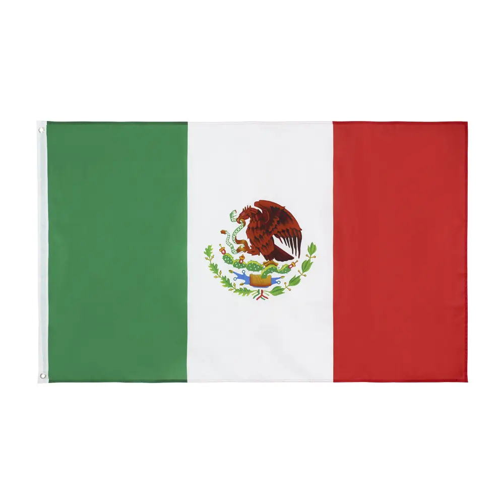 Drapeau de pays personnalisé de 3x5 pieds, drapeau mexicain d'aigle vert, rouge et blanc