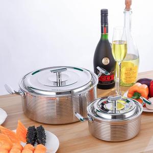 Cacerola japonesa de acero inoxidable 304 con asas dobles, utensilios de cocina de triple capa, 16cm, 20cm, 24cm para sopa y estofado - Product Image 3