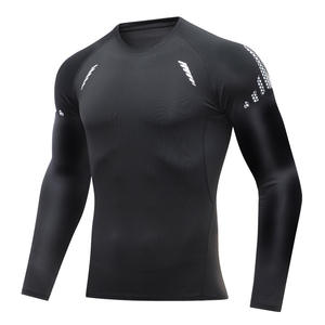 Nuova Maglietta Sportiva da Uomo Personalizzabile con Logo, a Maniche Lunghe, in Poliestere ad Asciugatura Rapida, Compressione, Base Layer per Palestra - Product Image 6