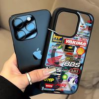 Coque de téléphone magnétique en acrylique avec motif de dessin animé, antichoc et anti-chute, pour iPhone 15 Pro Max, 16, 14, 13