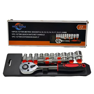 Kit di Chiavi a Cricchetto OEM Best-Seller da 12 Pezzi in CR-V Durevole con Prolunghe per Bussole, Azionamento Manuale, <span class=keywords><strong>Dimensioni</strong></span> Personalizzabili - Product Image 4