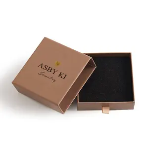 Geschenk verpackung Jewel Case Schiebe schubladen box für Schmuck Papier box mit eigenem Logo