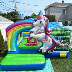 Chateau gonflable licorne <b>inflatable</b> unicorn bouncy castle with slide combo <b>bouncer</b> commercial grade kids bouncing house - Product Image 6