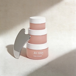 100g <b>Empty</b> Cosmetic Eye Cream <b>Jar</b> 50ml Color Frosted Glass Skin Care Cream Gold Lid with Custom Logo Silk Screen Printing - Product Image 2