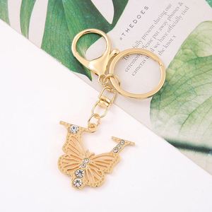Llavero con Letra Inicial del Alfabeto Chapado en Oro para Mujeres y Niñas, Forma Rectangular, Impresión Láser, Estilo Simple, Tendencia de Moda, Metal - Product Image 4