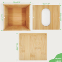 Boîte à mouchoirs en bambou pour la maison, le bureau, le comptoir, boîte à serviettes en papier en bois, porte-serviettes d'hôtel, porte-serviettes de table, étui à mouchoirs en papier