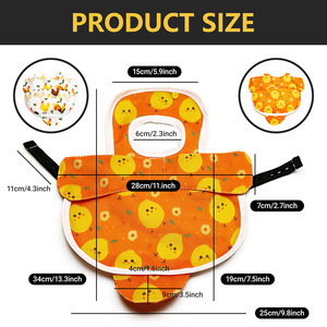 Delantal impermeable transfronterizo para pollos, patos y gansos con alas, ropa protectora para mascotas, chaleco térmico para pollos y patos - Product Image 3