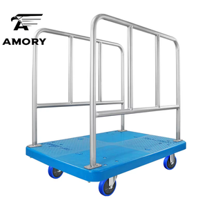 Carrello a Piattaforma da 300kg con Doppia Impugnatura, Carrello Mobile a Prezzo Conveniente, Carrello Manuale US300R-BH - Product Image 1