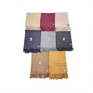 ERPS.L. Langer 32x180cm Schmaler Einfarbiger Wollschal mit Fransen Gestrickter Thermisch Isolierender Winter-Accessoire 320g - Product Image 2