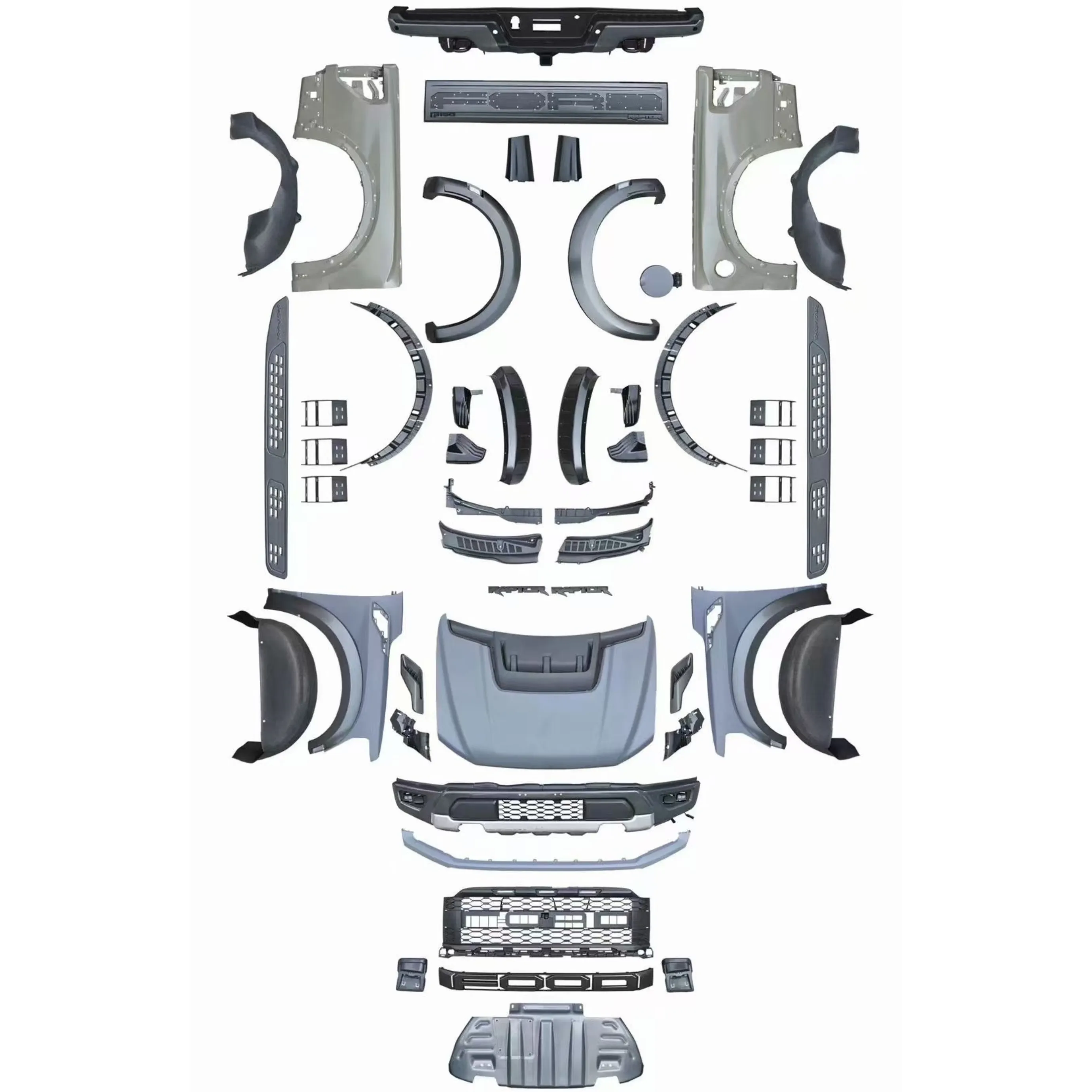 फोर्ड रेंजर 2012 - 2021 के लिए 2021 फोर्ड रैप्टर F150 बॉडी किट
