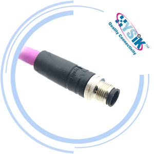 CANopen CANバスM12 5極ケーブルアセンブリ シールド付き パープルPURジャケット - Product Image 3