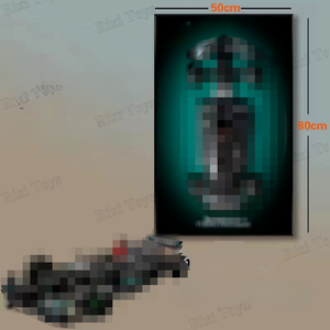 Bloc de construction voiture de sport cadre d'affichage mural belle maison peut supporter la personnalisation de nombreux styles pour vous de choisir - Product Image 3