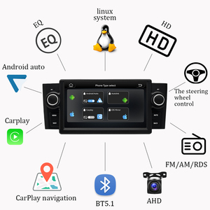 วิทยุติดรถยนต์ Linux 7 นิ้ว สำหรับ Fiat Grande Punto Linea ปี 2007 - 2012 พร้อมระบบนำทาง <span class=keywords><strong>GPS</strong></span> มัลติมีเดีย เครื่องเล่นวิดีโอ รองรับ Carplay และ Android Auto - Product Image 2