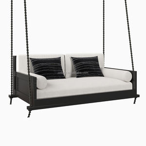 Muebles de exterior para todo tipo de clima, sofá oscilante de aluminio con marco moderno, cuerda colgante, venta directa de fábrica - Product Image 3