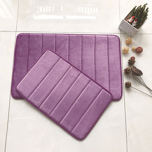 Tapis de bain moderne en polaire corail épaissie à mémoire de forme à récupération lente, absorbant, antidérapant, pour porte, maison, cuisine, salle de bain, chambre - Product Image 2