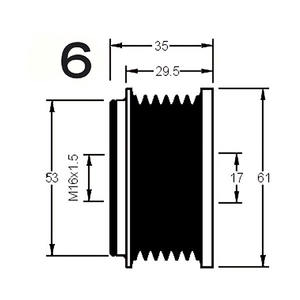Dispositif de roue libre d'alternateur compatible avec VW PASSAT B5 2.3 VR5 Essence (KW : 110, HP : 150) de 06-1997 à 11-2000 - Product Image 3