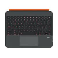 Casing Folio Magnetik Putar 360 Derajat Baru untuk Keyboard Nirkabel 5.3 Pro 11 M4 2024 dengan Tempat Pensil di Atas dan Lampu Latar 7 Warna