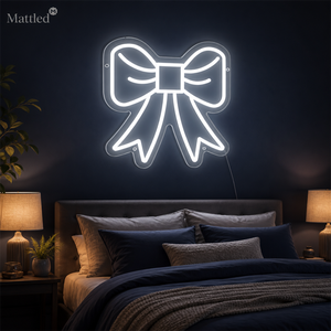 ป้ายไฟนีออนรูปโบว์สีขาว ไฟ LED ริบบิ้นโบว์อะคริลิค ตกแต่งผนัง ใช้พลังงาน USB 5V พร้อมกล่องแบตเตอรี่ จัดส่งได้ทันที ไม่มีขั้นต่ำในการสั่งซื้อ สำหรับบาร์และบ้าน - Product Image 5