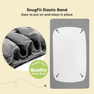 Juego de Sábanas para <span class=keywords><strong>Cuna</strong></span> de Bebé Unisex Personalizado, 100% Algodón Orgánico, Antiácaros, Sábana Ajustable y Edredón Moderno para Todas las Estaciones - Product Image 4