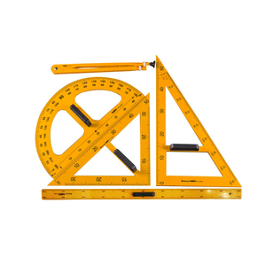 Chuyên Nghiệp 50Cm Vàng Nhựa Giảng Dạy Cai Trị Thiết Lập Trường Văn Phòng Phẩm Toán Học Hình Học Giáo Dục Công Cụ 5Pcs Trường Toán Cai Trị Bộ - Product Image 1