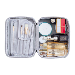 Bolsa de cosméticos de maquillaje Vintage de lujo para mujer, impermeable, de cuero PU NUBUCK, funda portátil con cierre de cremallera para viajes y almacenamiento - Product Image 5