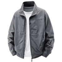 Nouvelle veste décontractée pour homme printemps-automne, imperméable, coupe-vent, multifonctionnelle, multi-poches, coupe ample, pour la randonnée en extérieur