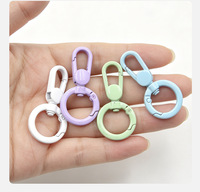 Lot de fermoirs mousquetons pivotants en métal avec anneau de fixation pour porte-clés, crochets, accessoires de quincaillerie pour sacs et sangles de téléphone