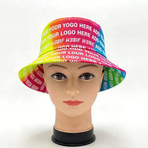 Sombrero de Pescador Personalizado en Beige Natural de 60 cm para Cabezas Grandes con Impresión Digital en Toda la Superficie para Festivales - Product Image 3