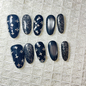 Uñas postizas hechas a mano-Efecto Ojo de Gato - Product Image 5