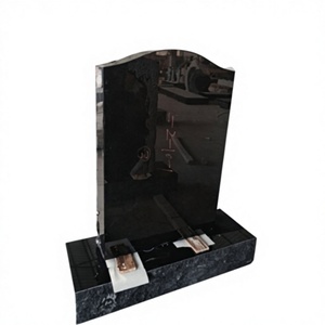 Sculpture d'angle en granit bleu perle, sculpture antique en granit, pierre tombale, monuments funéraires - Product Image 2