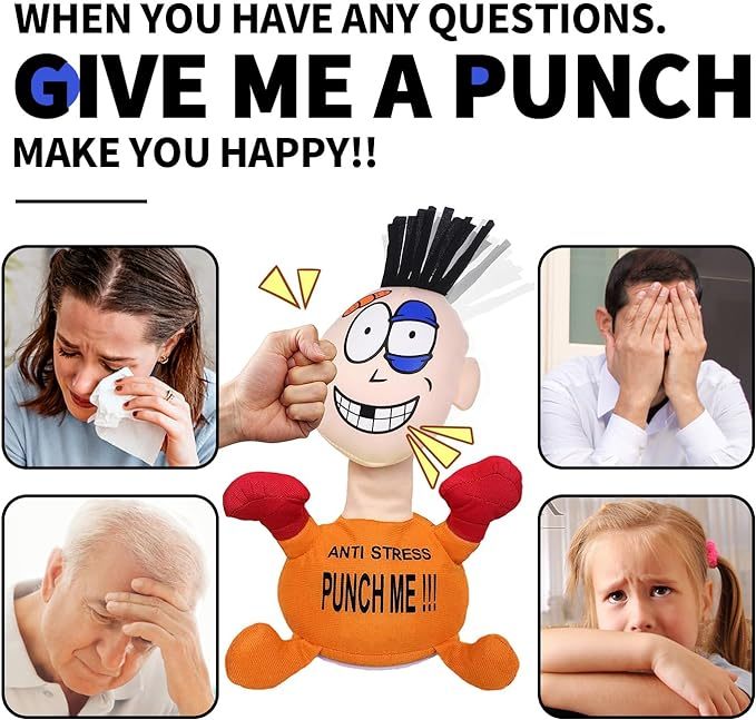 Punch Me Poupée en Tissu, Poupée en Peluche Anti-Stress Punch Me, Jouet Anti -Stress Après Avoir été Battu, Idéale pour Soulager Le Stress, la Colère, Les Farces (Green Punch Me Poupée en Tissu, Poupée en Peluche Anti-Stress Punch Me, Jouet Anti -Stress Après Avoir été Battu, Idéale pour Soulager Le Stress, la Colère, Les Farces (Green