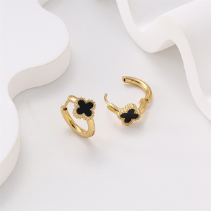 Pendientes <span class=keywords><strong>de</strong></span> Aro <span class=keywords><strong>de</strong></span> Acero Inoxidable con Baño <span class=keywords><strong>de</strong></span> <span class=keywords><strong>Oro</strong></span> <span class=keywords><strong>de</strong></span> 18K, Estilo Francés Vintage, Delicados, Resistentes al Agua y con Retención <span class=keywords><strong>de</strong></span> Color, Ideales para Regalo, Venta al por Mayor - Product Image 6