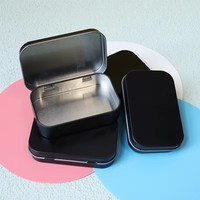 Boîte à cigares en fer blanc de sécurité Boîte rectangulaire en métal avec couvercle à charnière pour un emballage sécurisé