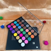 Palette de fards à paupières 35 couleurs, tons terreux, finitions scintillantes, mates et pailletées, application facile, sans logo, stock d'usine chinoise