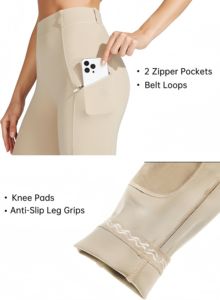 여성 승마 바지 슬림핏 미드라이즈 벨트 잠금 숨겨진 포켓 UPF 50+ 자외선 차단 75% 나일론 25% 스판덱스 - Product Image 4