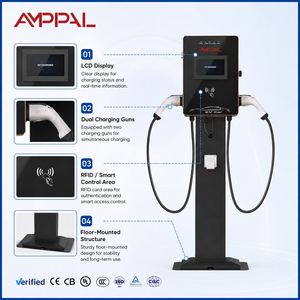 AMPPAL Nuevo <span class=keywords><strong>Cargador</strong></span> Rápido de 7kW para Vehículos Eléctricos, de Pie, para Uso Doméstico, con Interfaces Tipo 1/Tipo 2/GB/T - Product Image 3