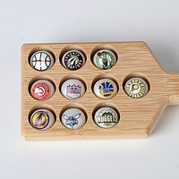 Perles rondes en acrylique mat blanc de 16 mm et 20 mm avec logo d'équipe sportive imprimé, en vrac, pour la fabrication de cordons de téléphone DIY et fournitures d'artisanat pour stylos