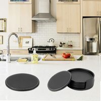 Ensemble de sous-verres en cuir PU blanc au design personnalisé en vrac