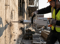 Marteau de démolition électrique 1300W, haute énergie d'impact, 1800BPM, marteau briseur robuste pour la destruction du béton