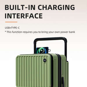 Nouvelle valise PC silencieuse à ouverture frontale, multifonctionnelle, classique et tendance, avec poignée télescopique large - Product Image 4