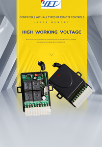 YET404PC-V4.0 433mhz Relais universel 12-30VDC Contrôleur sans fil RF Code ouvert 4 CH Récepteur Contrôleur pour <span class=keywords><strong>porte</strong></span> de <span class=keywords><strong>garage</strong></span> - Product Image 5