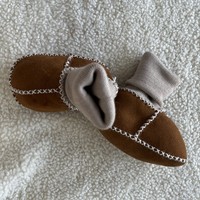 Chaussures d'hiver chaudes pour bébé en cuir véritable de mouton avec fourrure, pour la vente en gros