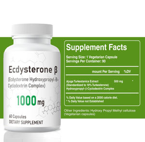 Özel etiket turkesteron kas vücut geliştirme takviyesi yüksek emilim 1000 Mg sağlıklı kas lal <span class=keywords><strong>Ecdysterone</strong></span> 60 kapsül - Product Image 3