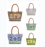Sac fourre-tout personnalisé pour sororité, réutilisable, de créateur, vente en gros, sac de shopping pour sororité, sac de week-end – Offre Spéciale