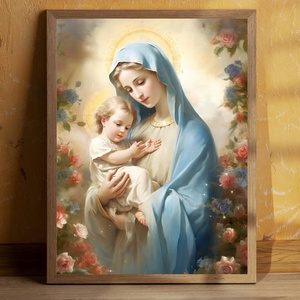 Lenguas de fuego: escena de Pentecostés con Espíritu Santo, pintura al óleo dramática-Devoción dinámica para espacios de Iglesia - Product Image 2